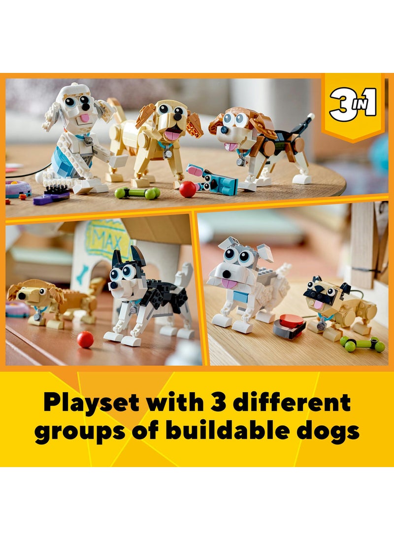 LEGO Creator Adorable Dogs 31137 Building Toy Set (475) Pieces  - Image 4