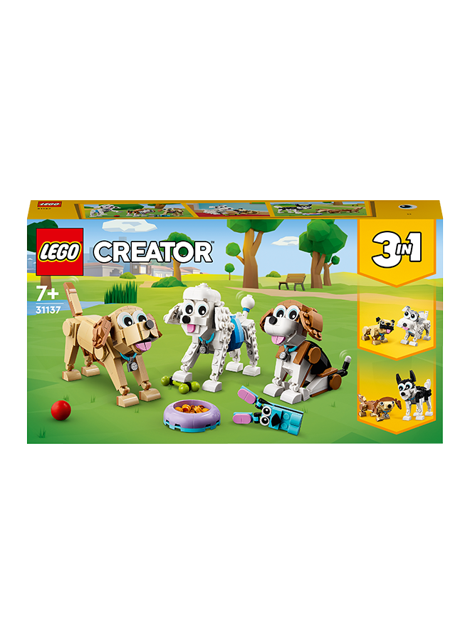 ليغو Creator Adorable Dogs 31137 Building Toy Set Including Beagle, Poodle, Pug, Schnauzer, Dachshund, Husky and Labrador Models; Gift for Dog-Lovers and Kids Aged 7+ Who Enjoy Imaginative Play (475 Pieces)