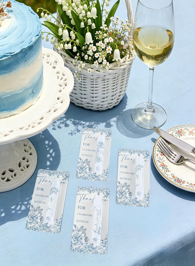 Kuabiz 30 Pack Wedding Thank You Gifts Moisturizing Lip Balms in Bulk Bridal Shower Return Gifts Something Blue Floral Flower Retro Theme Baby Shower Party Favors Games Prizes Guests Gifts (Vanilla) - Image 5