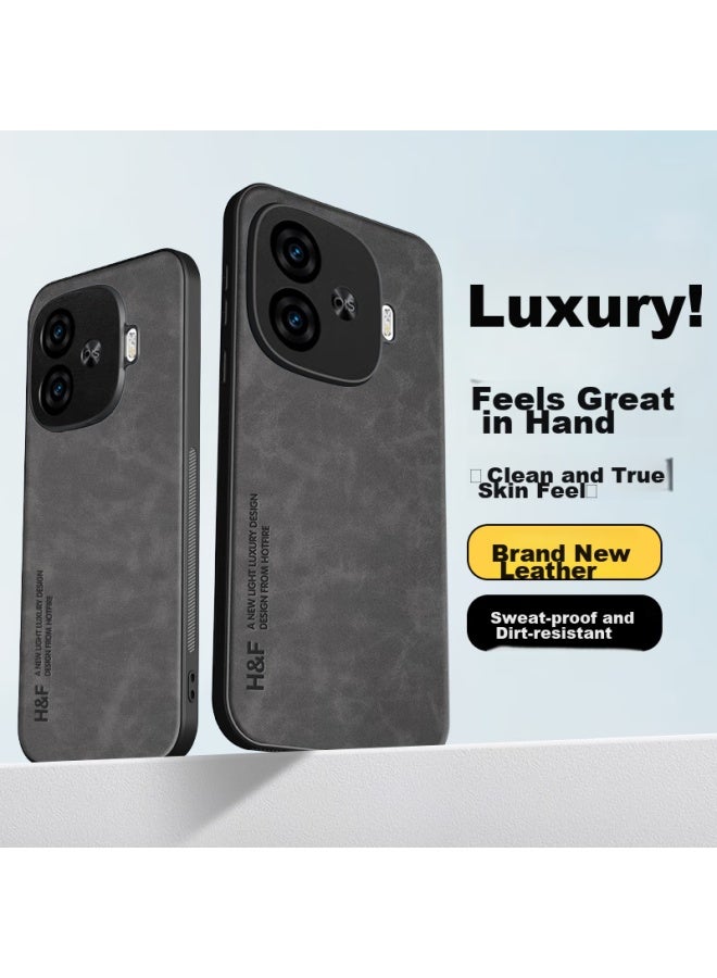 Hotfire Phone Case For Vivo Iqoo Z9 Turbo/iqoo Z9 Turbo+, Upgraded Skin-like Lambskin, Frosted Lens Protection, Full Coverage, Personalized Silicone - Midnight Black - Image 1
