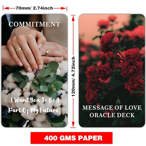 DPEHAKMK Message of Love Oracle Cards, Oracle Cards for Beginners, Including Love, Romance, Twin Flame, Soulmate Messages - Image 5
