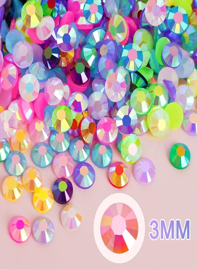 Canvalite 18000PCS Nail Rhinestones for Crafting, Multicolor 3mm Flatback Rainbow Gems, Bedazzling Crystal with 4Pcs 2.5g Jewelry Glue for DIY Crafts Clothing Shoes Nail Art,Stocking Stuffers Gifts - Image 4