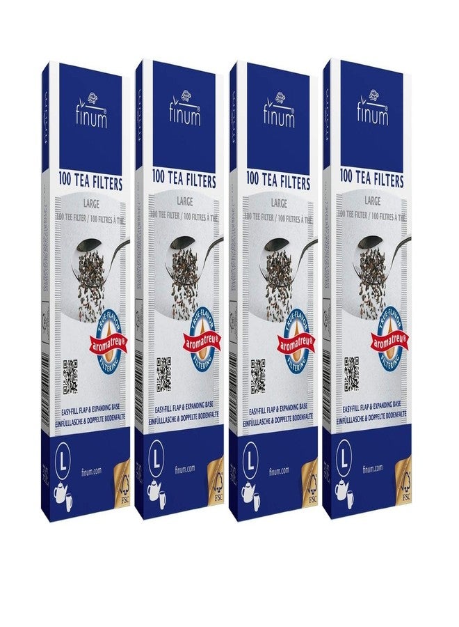finum Pack of 4 Finum Large Disposable 100 Count Tea Filter Bags - Image 1