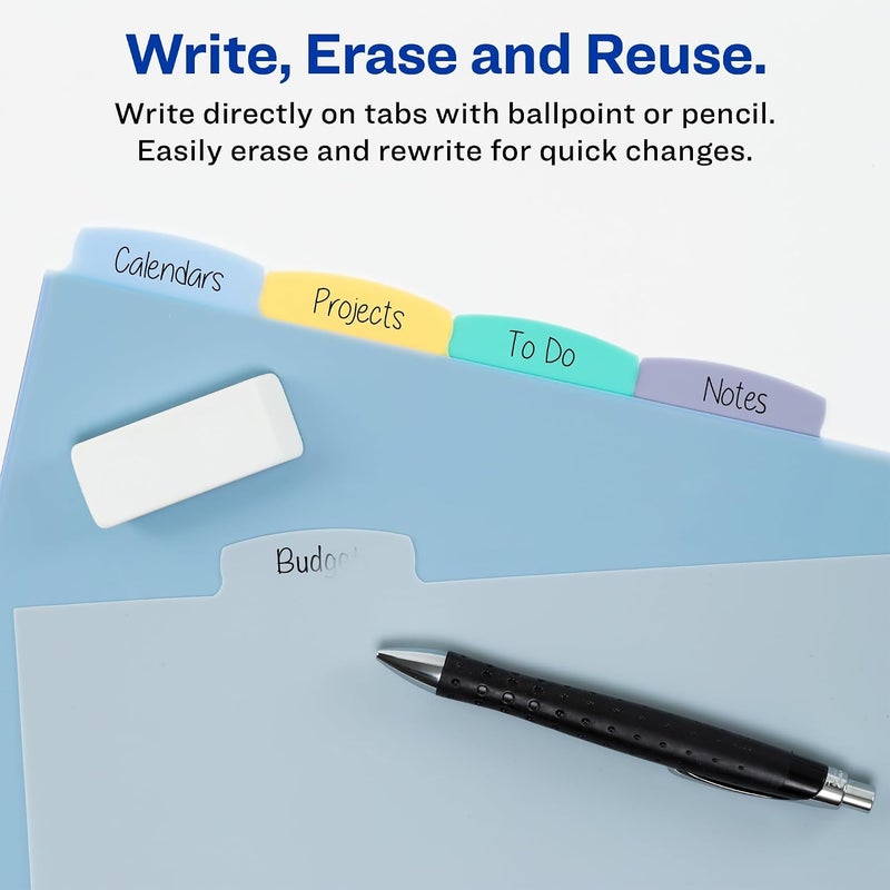 AVERY Write & Erase Big Tab Plastic Dividers, 5-Tab, Letter - Image 4