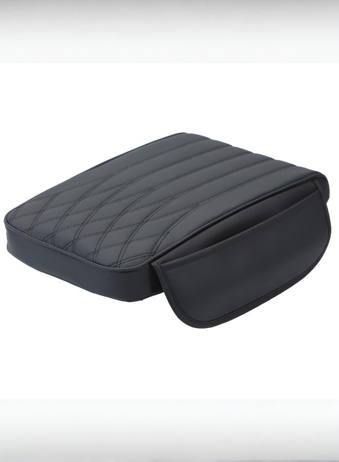 Universal Car Armrest Storage Box with Padded Extension and Organizer - Image 1