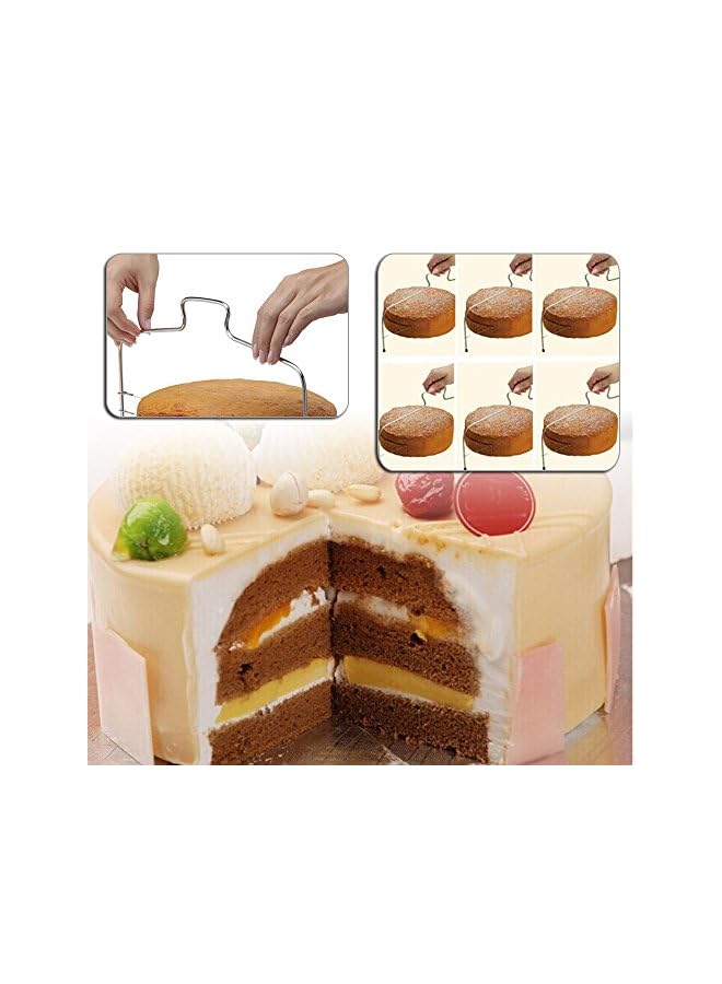 Raxoom 2- wire Cake Slicer Leveler Small Cake Cutter Slicer for Leveling Tops of Layer Cakes Professional Baking Tool with Stainless Steel Wires - Image 4