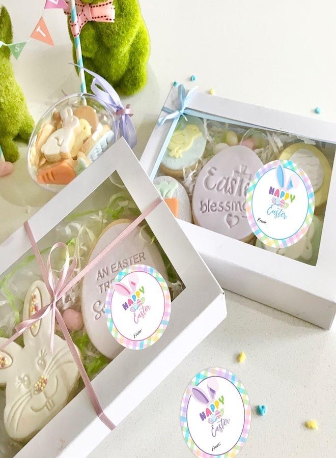 joycraft Happy Easter Stickers, 60pcs Macaron Color Easter Bunny Stickers, Paper Material, Perfect for Gift Wrap, Invitations & Decorations - Image 4