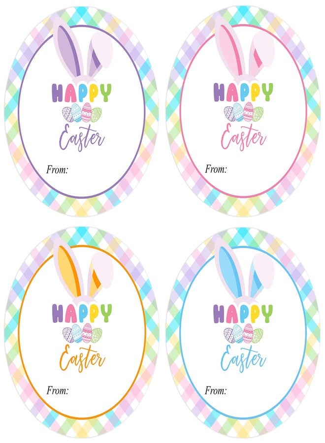 joycraft Happy Easter Stickers, 60pcs Macaron Color Easter Bunny Stickers, Paper Material, Perfect for Gift Wrap, Invitations & Decorations - Image 1