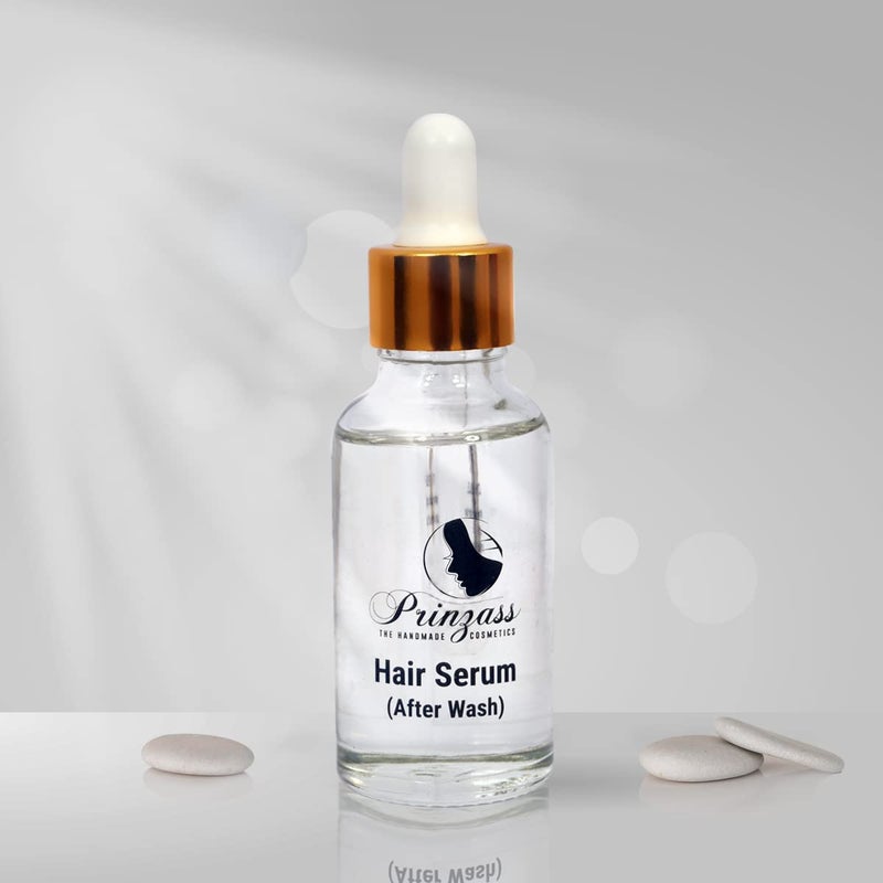 Prinzass The Handmade Cosmetics Prinzass Hair Serum For Women  Men  Contains Argon Oil  Instant Shine  Smoothness  Regular Use Hair Serum For Dry  Wet Hair  Gives Frizz Free Hair  Soft  Silky Touch30Ml  - Image 1