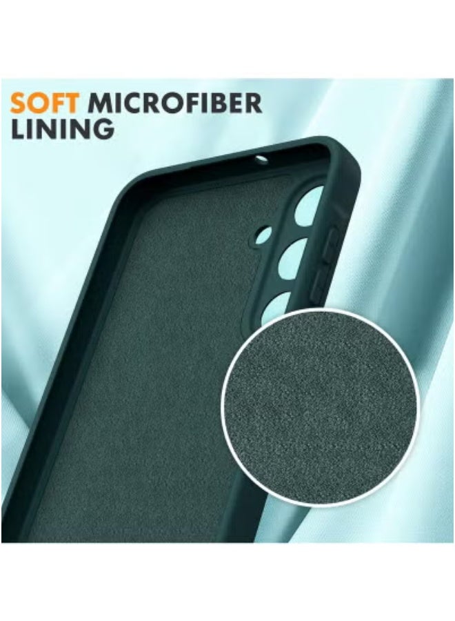 JAJEEK Samsung Galaxy A16 4G/5G Case – Forest Green Soft Liquid Silicone Protective Cover with 2 Tempered Glass Screen Protectors – Shockproof TPU Gel Rubber Case for Full Body Protection – Slim Fit, Anti-Scratch, Anti-Fingerprint Design for Samsung A16 - Image 4