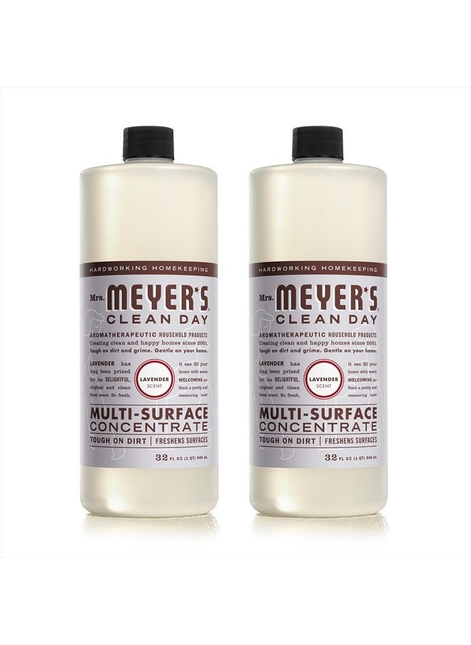Mrs. Meyer's Clean Day - Multi-Surface Cleaner Concentrate, Use to Clean Floors, Tile, Counters, Lavender, 32 fl. oz - Pack of 2 - Image 1