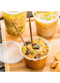Restaurantware Restaurantware-Asporto 16 Ounce To Go Boxes, 100 Microwavable Round Soup Containers - Clear Plastic Lids Included, Do Not Contain BPA, Clear Plastic Soup Containers, Disposable  - Image 3