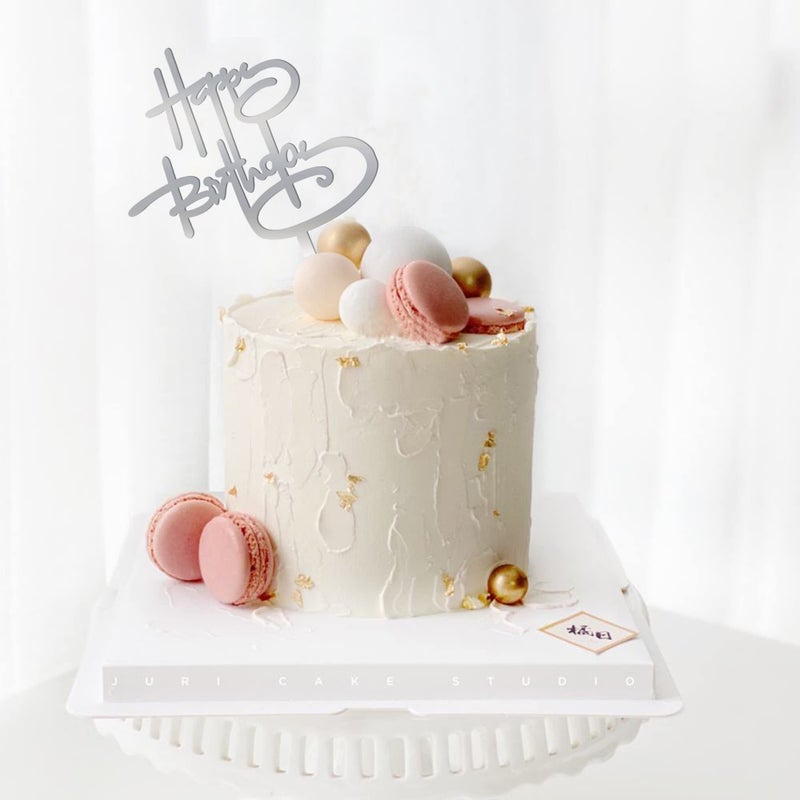 RASSLISA 28PCS الاكريليك عيد ميلاد سعيد كعكة توبر عيد ميلاد كب كيك توبر كعكة اختيار الزينة لحفلة عيد ميلاد كعكة الحلويات المعجنات 4 ألوان 7 أنماط - Image 3