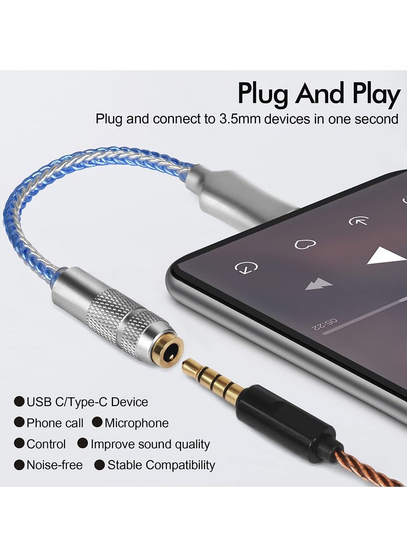 USB C to 3.5mm Audio Adapter Hi-Res Lossless Music CX Pro USB C Headphone Adapter 32bit 384KHz CX31993 DAC Chip Headphone Amp HiFi Headphone Jack Adapter USB C to Headphone Jack for Type C Devices