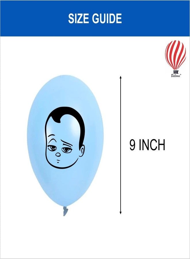 Hk Balloons 45Pcs Baby Boy Decoration Printed Balloons For Boss Baby Theme Decorations Item For Blue And White Themed Decorations Balloons - Image 3
