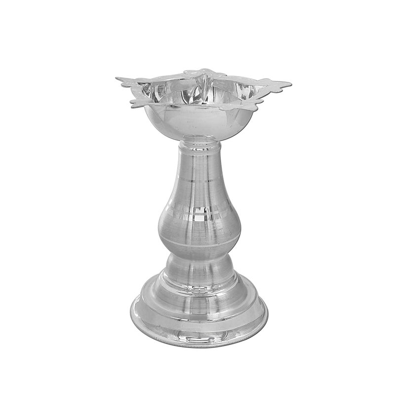 MAA SILVER Pure Silver Diya Samai with Beautiful Unique Design BIS Hallmarked Perfect for Gifting and Pooja Use 925 Purity30 Grams Silver - Image 2