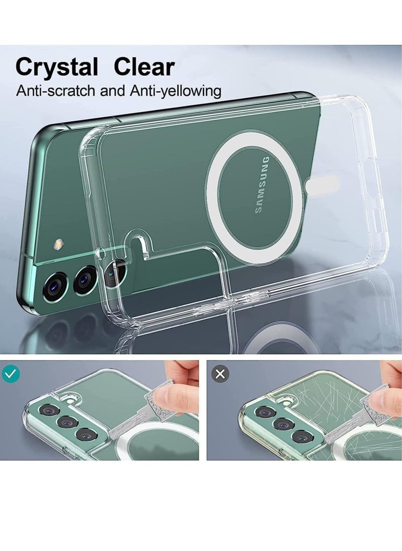 Raxoom Case Compatible with Samsung Galaxy S23 Magnetic Case Shock Absorption Anti-Scratch Slim Thin Hard Back Crystal Cover 117/200 - Image 2