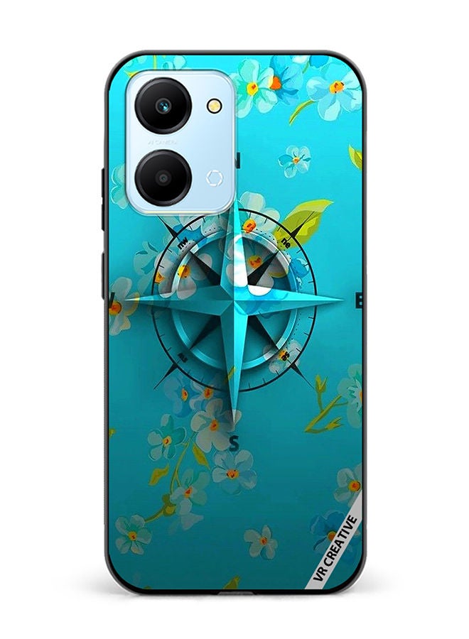VR CREATIVE Protective Case Cover For Honor Play7T Compass Design Multicolour - Image 1