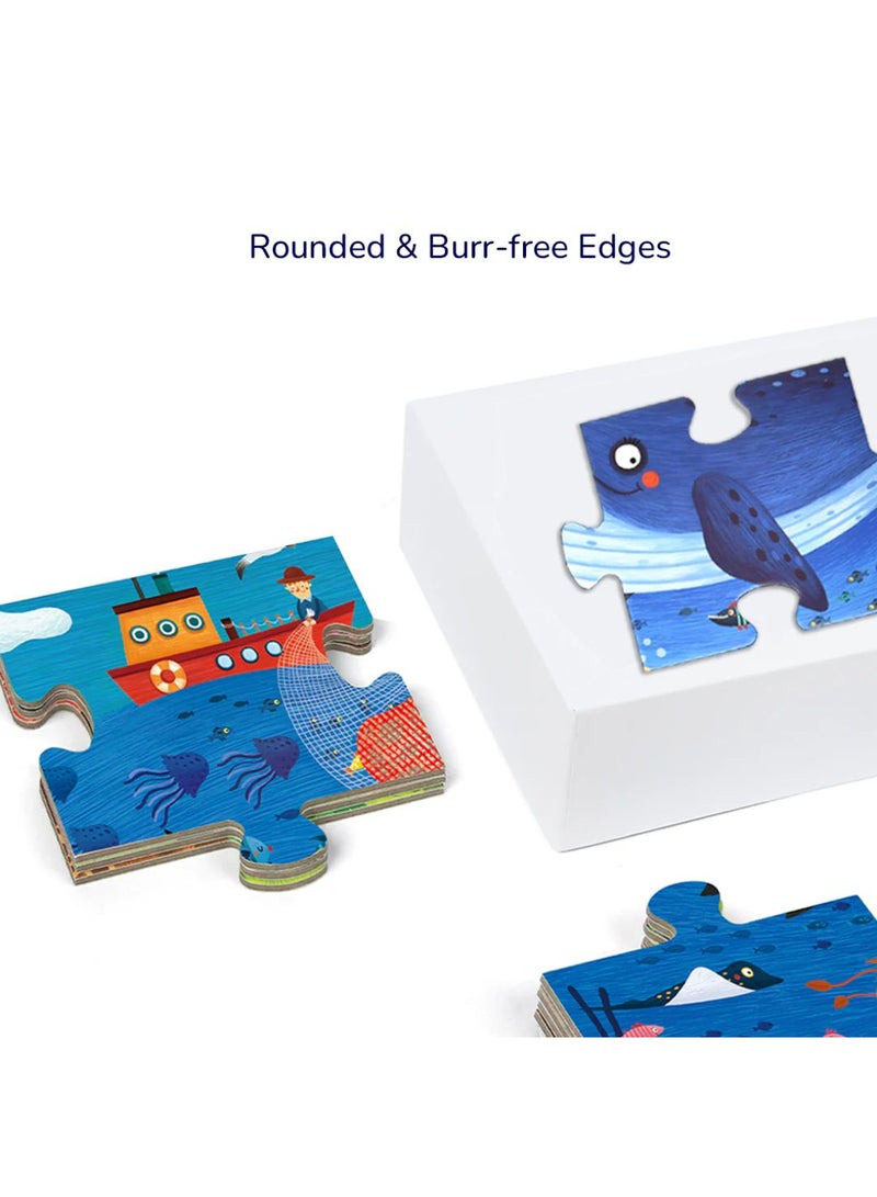 MiDeer Secret Puzzle – Ocean Theme 35-Piece Jigsaw Puzzle for Kids Age 3+ – Magic Hidden Image Puzzle with Red Glasses – Educational Sea Adventure Toy – 40 x 60 cm - Image 4