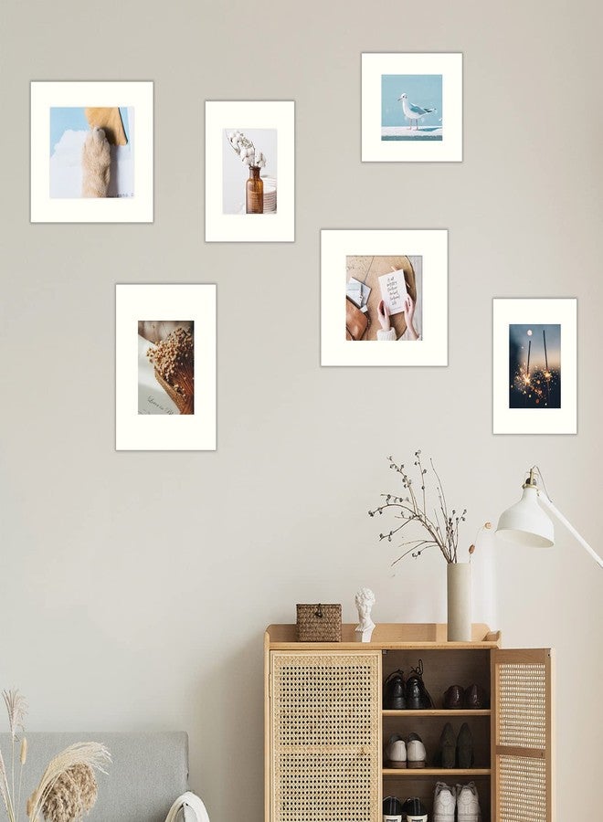 HOTUO 10 Pack Acid Free Ivory Picture Frame Mats, Pre-Cut 8x10 Picture Mats with Ivory Core Bevel Cut for 5x7 Photo, Signature Friendly 4 Ply Thickness Photo Mat for Frames/Artwork/Prints/Pictures - Image 4