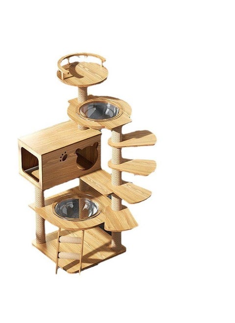 Large Multi-Level Cat Tree,Cat Condos with Sisal Scratching Posts,Cat Play House and Rest Place,Cat Tower for Kittens, Cats and Pets