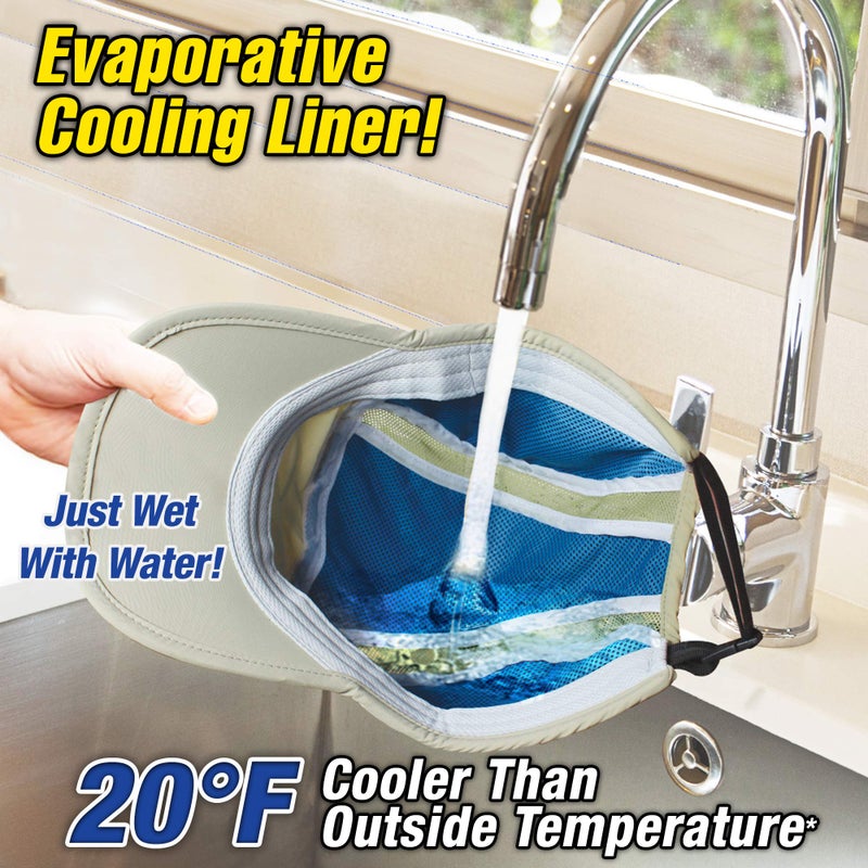 Arctic Air Adjustable Sports Cap, Beige, Hat - Image 3