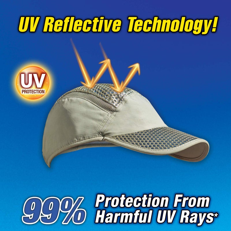 Arctic Air Adjustable Sports Cap, Beige, Hat - Image 4