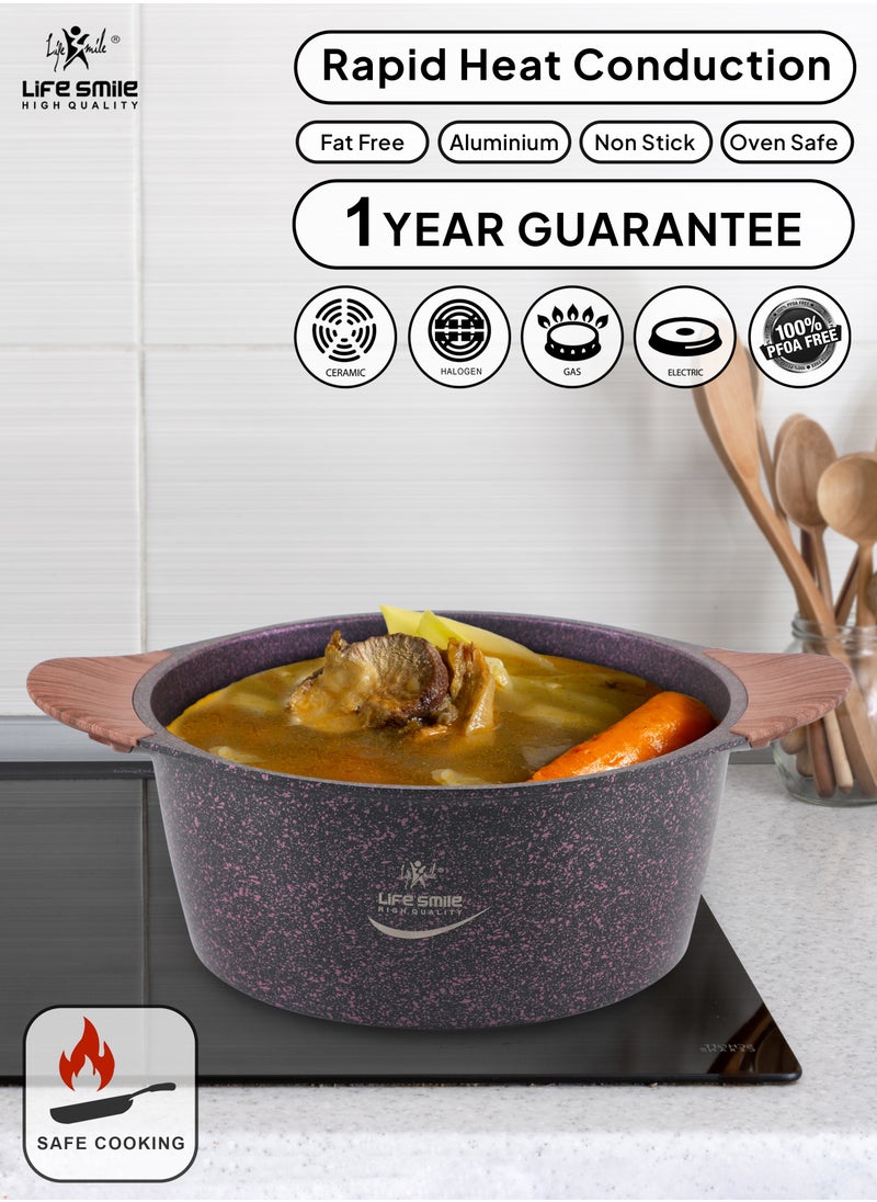 Cookware Set 8 pieces - Cooking Pots set Induction Bottom , Granite Non Stick Coating, Die Cast aluminum Casserole Set include Casseroles And Silicone Utensils & Wooden Turner - pzsku/Z19ED5F6BA39697FC7CA4Z/45/_/1706682633/c5d00473-41c6-48f2-8f1e-8eaacd6afee2