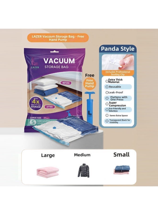 Lazer Vacuum Bags Set for Travel - 5 Pack - Image 3
