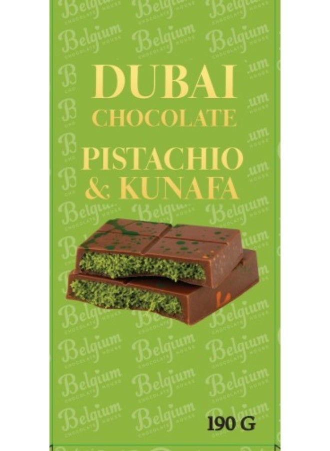 Milk Chocolate Bar With Kunafa & Pistachio - Image 1