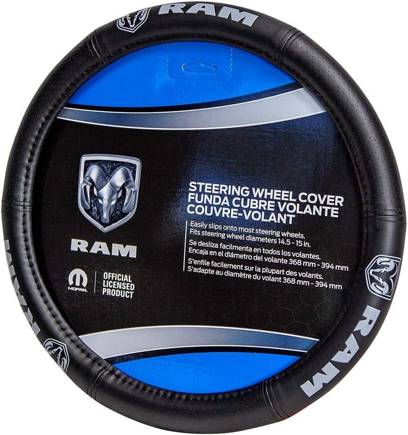 Plasticolor Dodge RAM Elite Steering Wheel Cover - Black Leather-Like Finish - Image 4