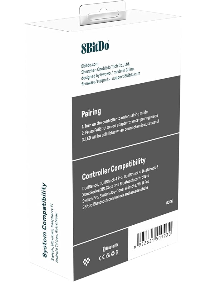 8Bitdo Wireless Usb Adapter 2 For Switch Switch Oled Windows Pc Mac And Raspberry Pi For Ps5 Ps4 Switch Pro Controller And More (Nintendo Switch//) Black - Image 3