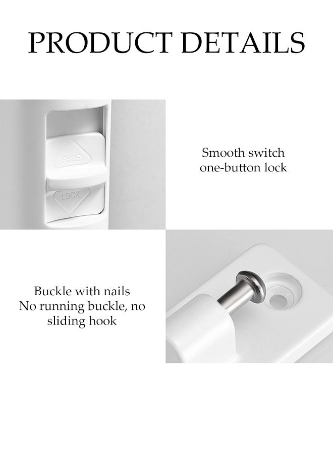 DUNISO Indoor And Outdoor Retractable Clothesline,Without Punching, Wall-Mounted Laundry Drying Rack, Dryer Clothes Line with Adjustable 4.2m Rope,180° Free Folding - Image 4