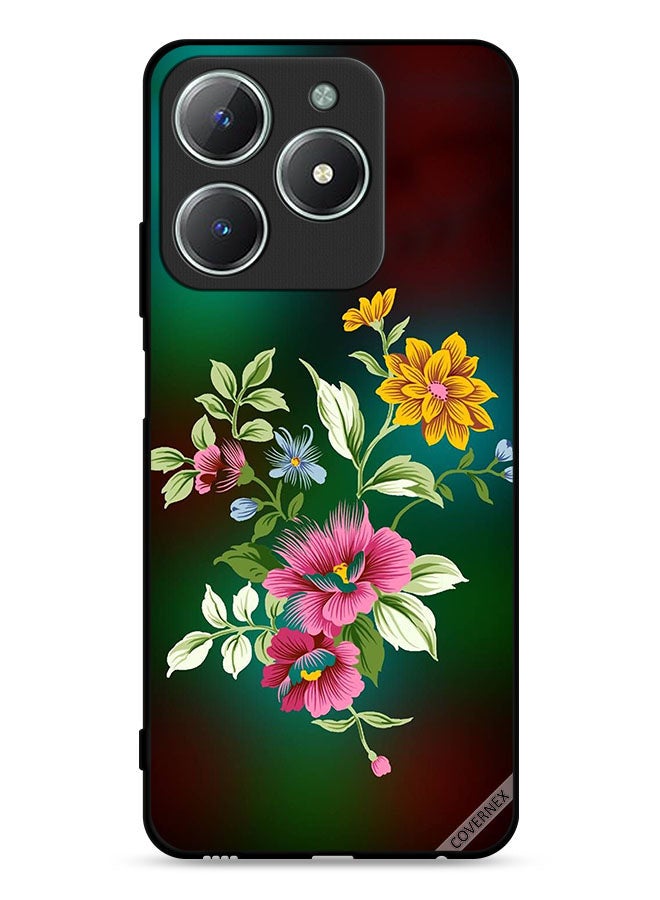 Covernex Realme C61 4G Protective Case Cover HD Flowers  - Image 1