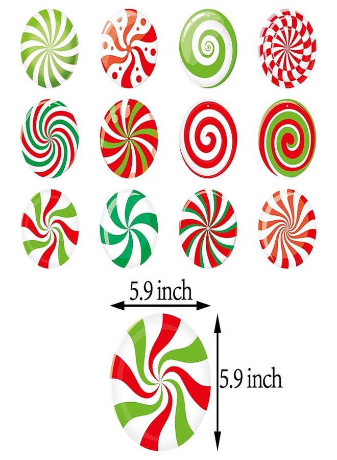 Hugtmr Christmas Candy Party-Decorations Garland Banners - 12Pcs Green Red White Streamers Hanging Swirl,Baby Shower Birthday Wedding Ornaments Classroom Supplies Decor Hugtmr - Image 3