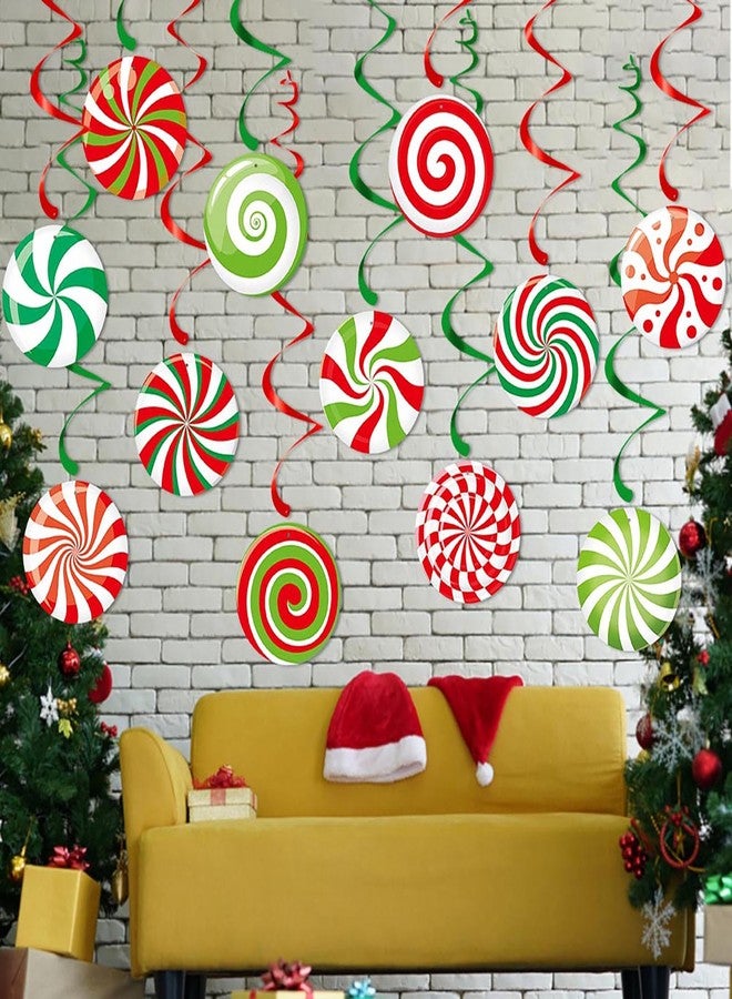 Hugtmr Christmas Candy Party-Decorations Garland Banners - 12Pcs Green Red White Streamers Hanging Swirl,Baby Shower Birthday Wedding Ornaments Classroom Supplies Decor Hugtmr - Image 4