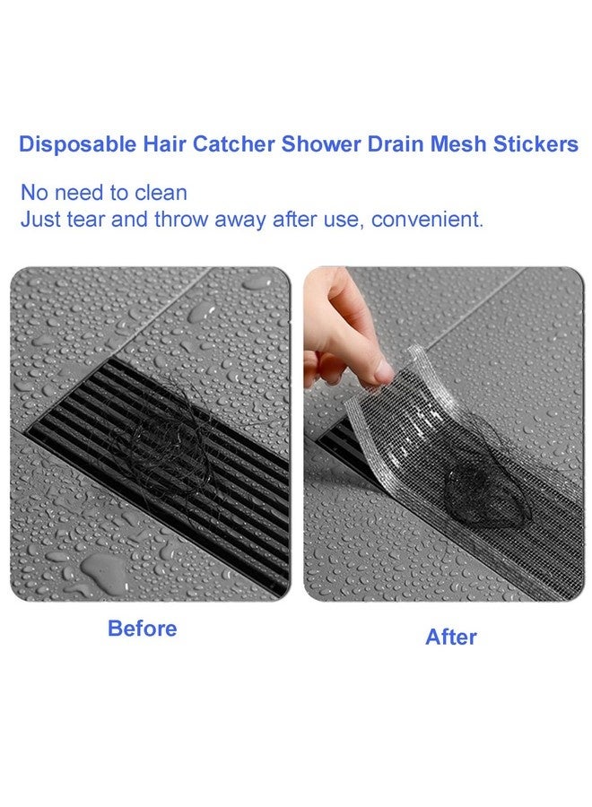 Beauenty Disposable Hair Catcher Shower Drain Mesh Stickers, Cutable Shower Drain Cover Hair Catcher for Any Length,Hair Stopper for Linear Shower Drain with Removal Tool (4.7in*16.4FT 1Pack) - Image 3