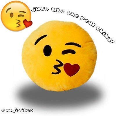 PartyStuff Kids Cartoon Digital Printed Pillow, Soft Fibre Baby Cushion Set of 5 (Emojis, Round, 12x12) - Image 5