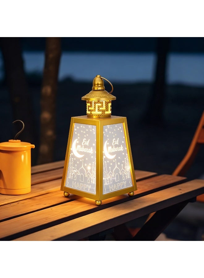 VUCATIN Ramadan Lantern Large Eid Mubarak Lantern Moon Star Hanging LED Lantern for Home Patio Table Wedding Centerpiece Festival Decoration - Image 4