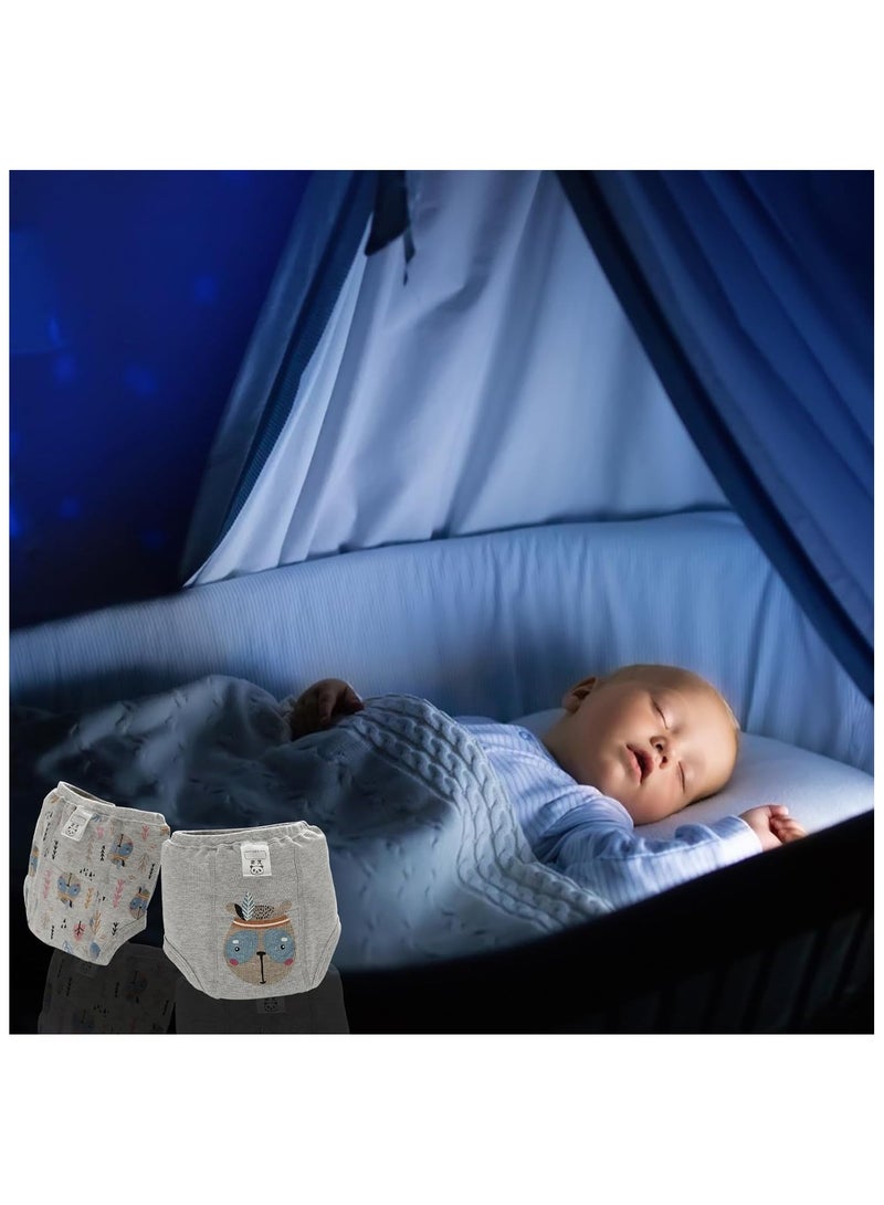 سروال تدريب الأطفال 2 قطعة، ملابس داخلية تدريبية للأطفال من 2-4 سنوات للأولاد والبنات، سروال تدريب قطن قوي الامتصاص - Image 2