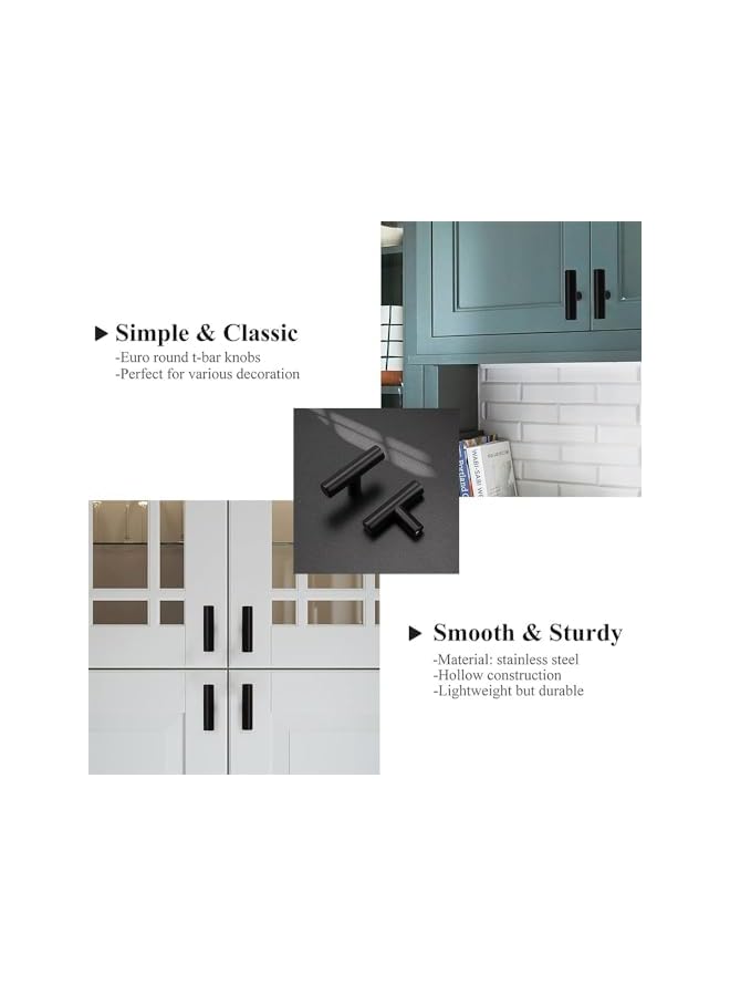 PROMASS promass Cabinet Pulls Stainless Steel Kitchen Drawer Pulls Cupboard Handles Cabinet Handles,4 Pack,Matte Black - Image 3