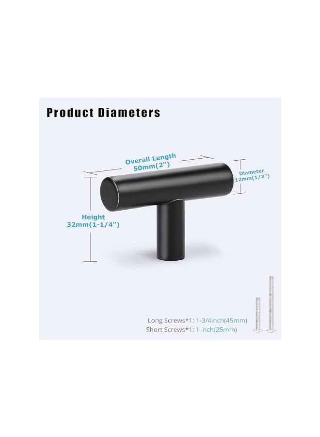 PROMASS promass Cabinet Pulls Stainless Steel Kitchen Drawer Pulls Cupboard Handles Cabinet Handles,4 Pack,Matte Black - Image 2