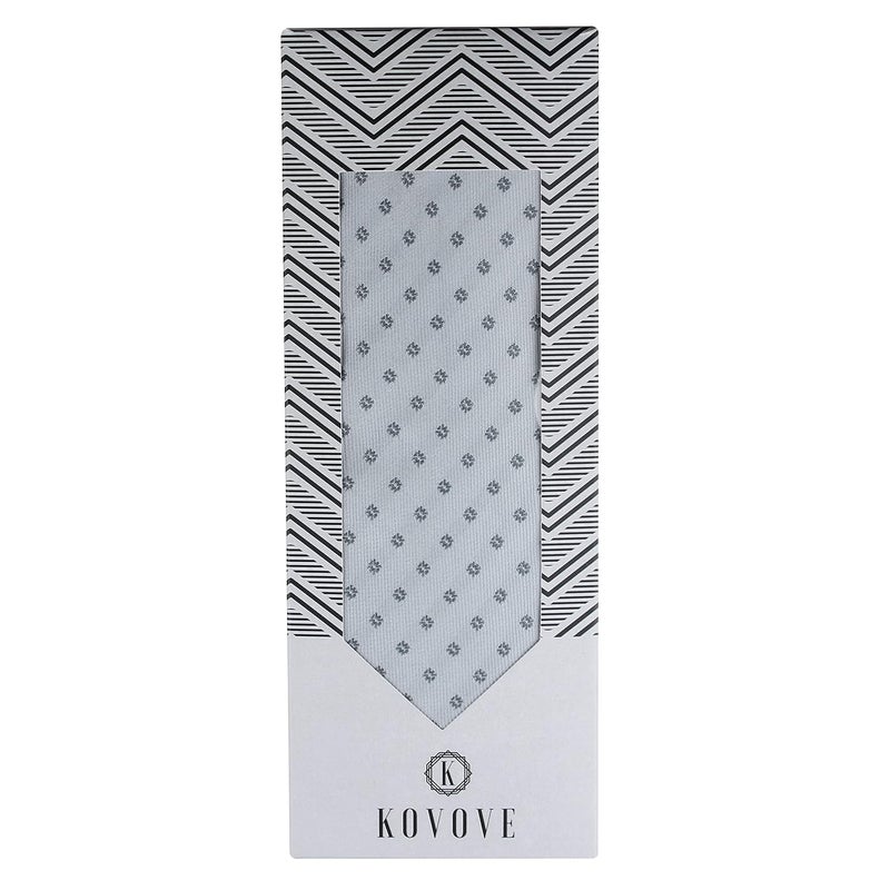 Kovove Kavove Classy Polka Dot Cyan Necktie For Men - Image 3