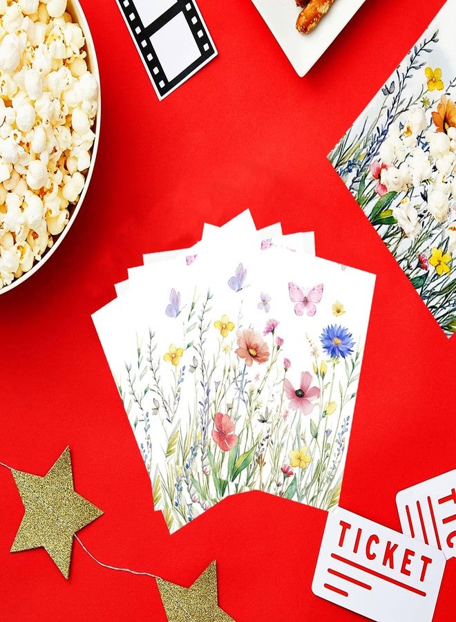 HSPAIDYP 50 Pack Wildflower Floral Cocktail Napkins Disposable Floral Napkins Butterfly Decorative Paper Flower Napkins for Wedding,Bridal,Baby Shower,Tea Garden Party, Wildflower Birthday Party Decor (50) - Image 5