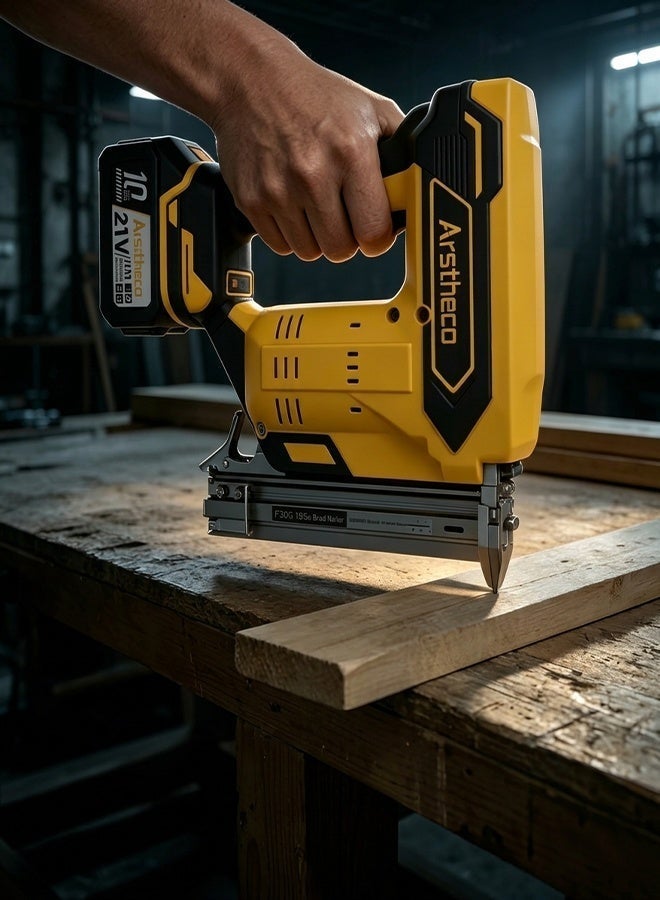 Arstheco 21V Brushless Cordless Nail Gun | Dual Function Brad Nailer & Stapler | Heavy Duty Power Tool - Image 2