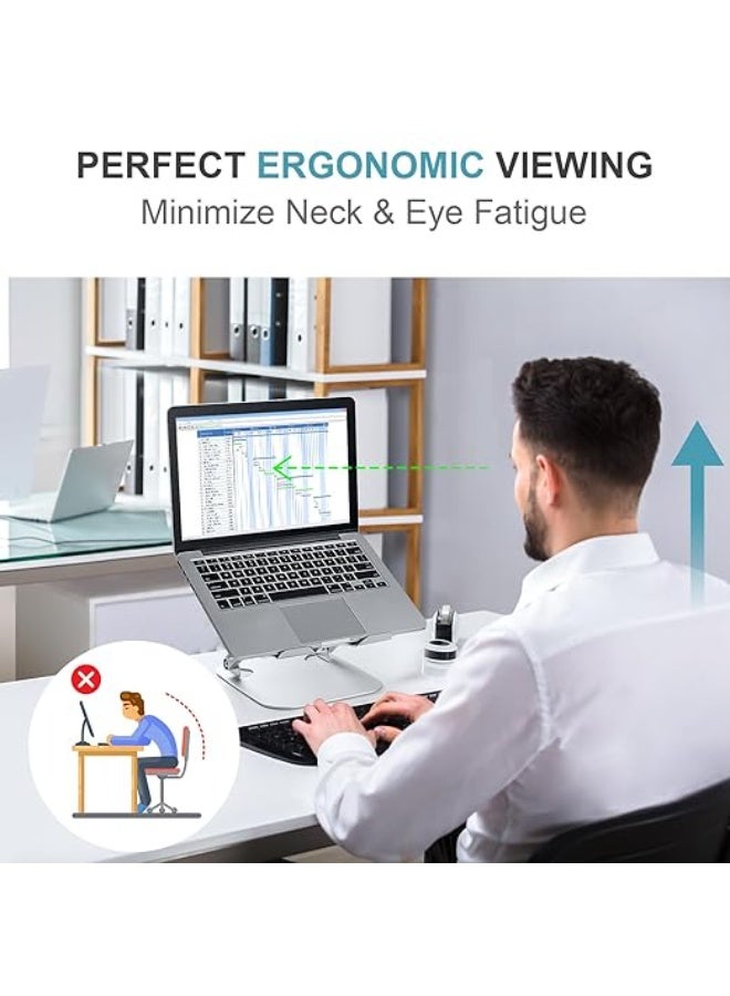 Ergonomic Foldable Laptop Cooling Stand - Adjustable Height Riser with 3 Speed Fan - Practical Pad for 10-15'' Notebooks - Daily Use - Image 4