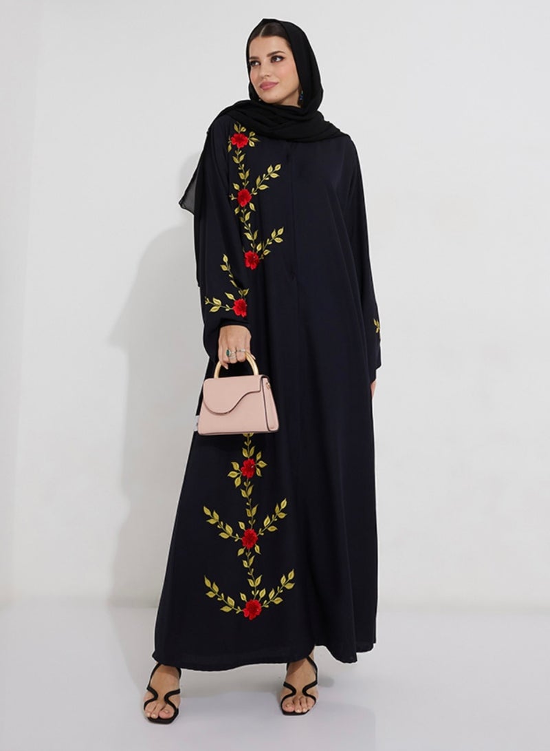 روزيت عباية عباية مطرزة بأكمام واسعة - Image 3