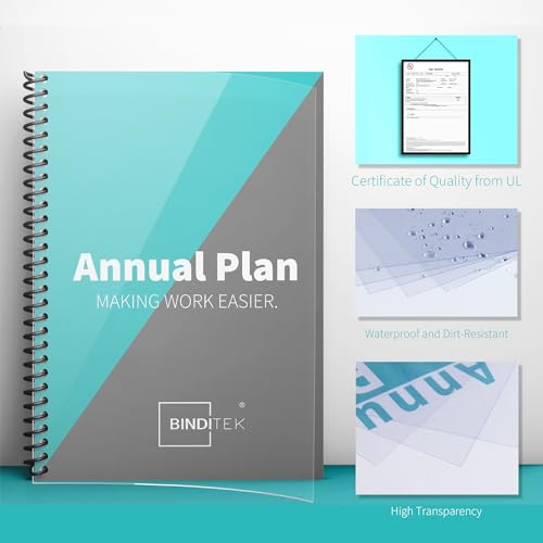 Binditek 100 Pack 8 Mil Ultra Clear Report Covers, Polythylene Terephthalate, 8.5 x 11 Inches, Letter Size, Square Corners, Un-Punched, for Students and Coworkers - Image 4