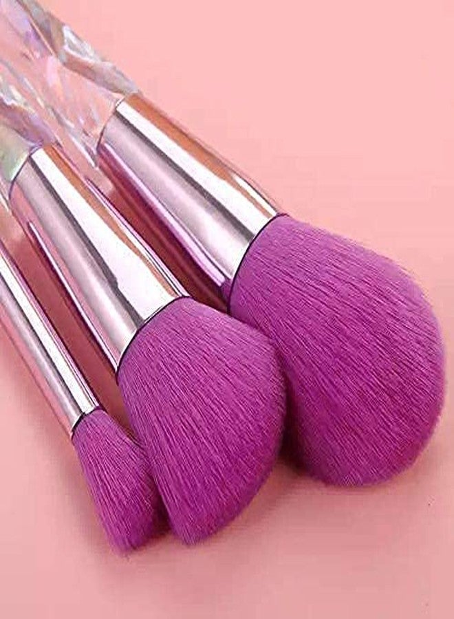 JULEX BEAUTY 10PCS Professional Makeup Brush Set, Sparkling Crystal Style Makeup Brushes Premium Synthetic Include FoundationBlush Concealer Blending Eye-shadow Eyeliner Make Up (multicolor). - Image 2
