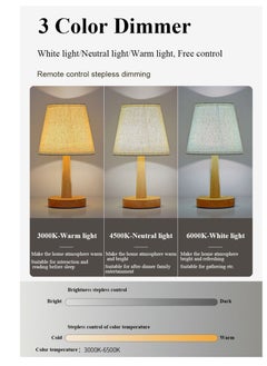 XiuWoo Nordic Style Decorative Table Lamp Creative Bedroom Bedside Lamp Dimming Remote Control LED Night Light  - Image 4
